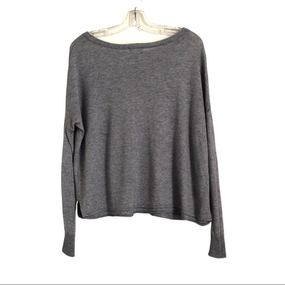 LINE the Label Loose Boxy Cashmere Blend Grey Long Sleeve Top Size XS - Picture 7 of 7